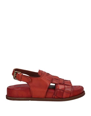 Zoe Woman Sandals Rust Size 6 Soft Leather In Red