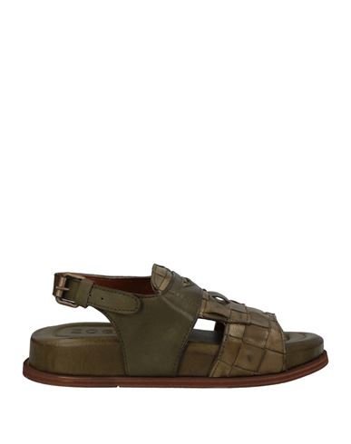 Zoe Woman Sandals Military Green Size 6 Soft Leather