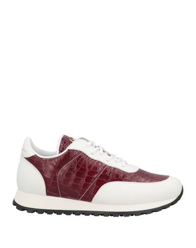 Giuseppe Zanotti Woman Sneakers Burgundy Size 10 Soft Leather In Red