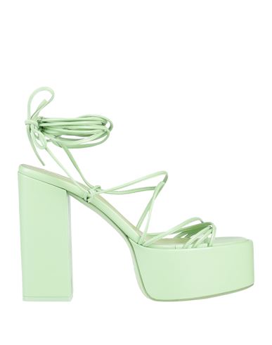 Paris Texas Woman Sandals Light Green Size 10 Soft Leather In Green