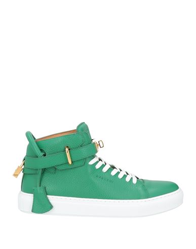 BUSCEMI BUSCEMI MAN SNEAKERS GREEN SIZE 8 SOFT LEATHER