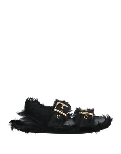 Marni Woman Sandals Black Size 7 Shearling In Black
