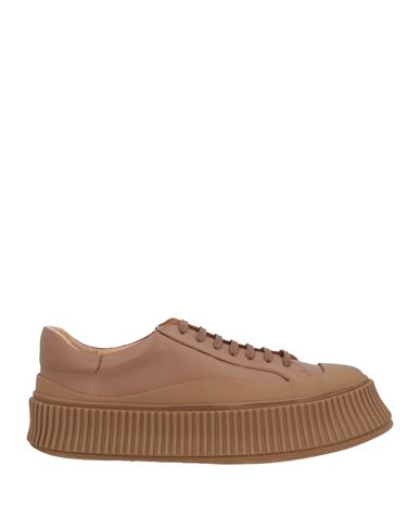 JIL SANDER JIL SANDER WOMAN SNEAKERS CAMEL SIZE 10 CALFSKIN 