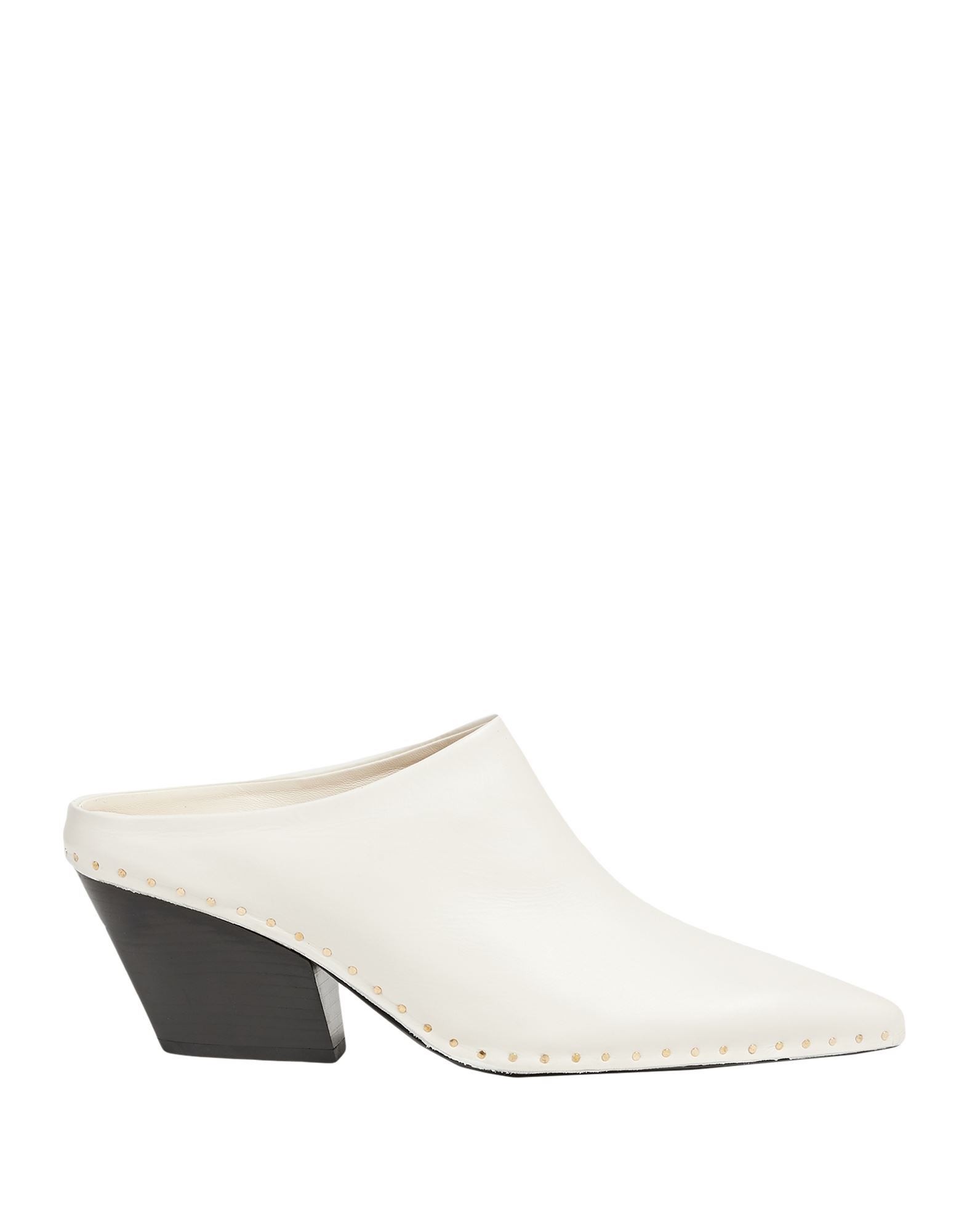 Shop Jil Sander Woman Mules & Clogs Ivory Size 8 Soft Leather In White