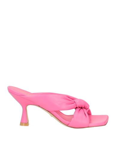 Stuart Weitzman Woman Sandals Fuchsia Size 8.5 Soft Leather In Pink