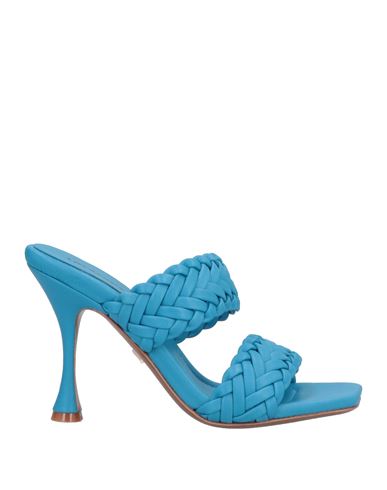 Lola Cruz Woman Sandals Azure Size 6 Soft Leather In Blue