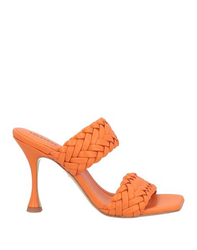 Shop Lola Cruz Woman Sandals Orange Size 7 Soft Leather