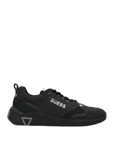 Guess Man Sneakers Black Size 8.5 Soft Leather In Black