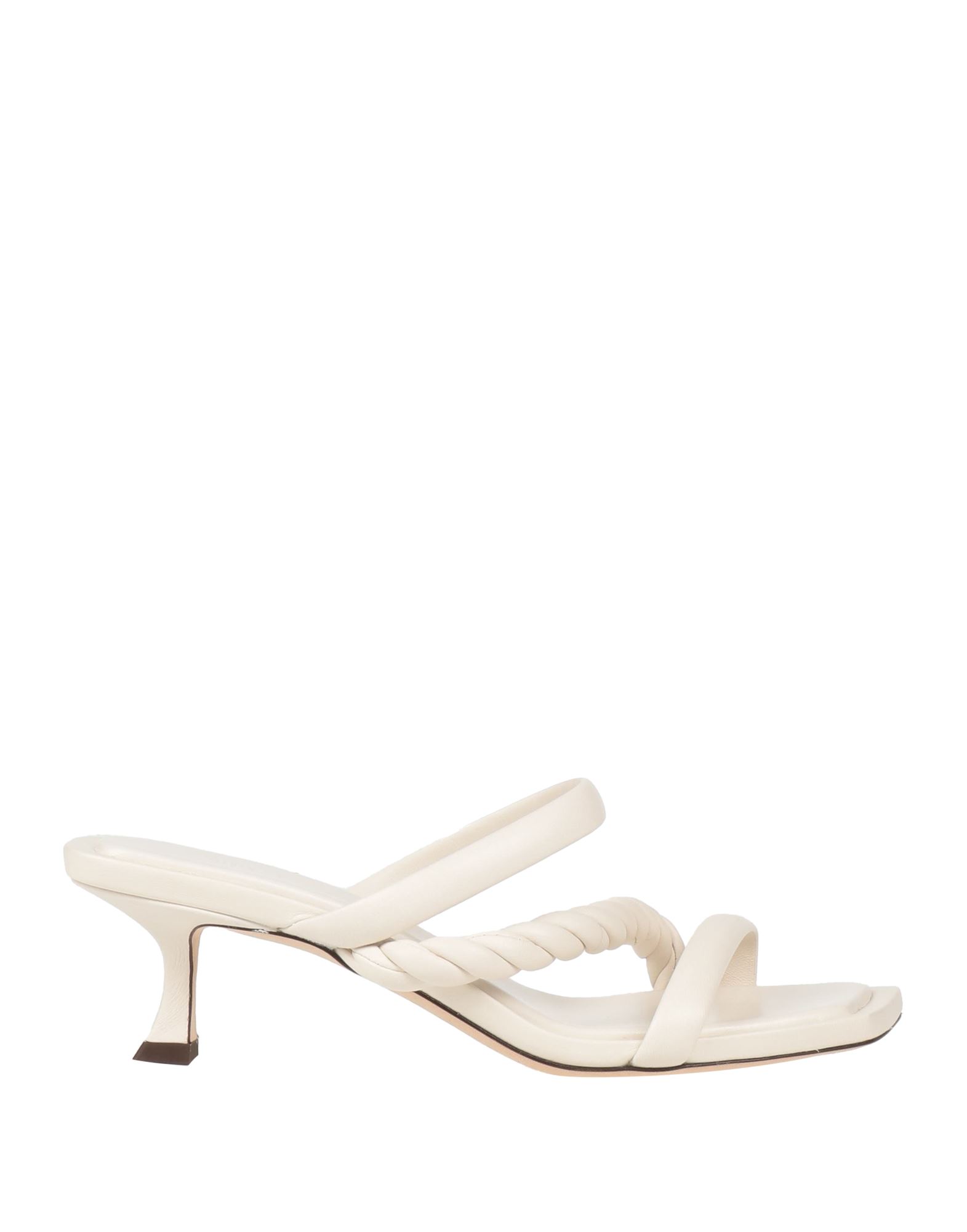 Jimmy Choo Woman Sandals Ivory Size 7.5 Soft Leather In White