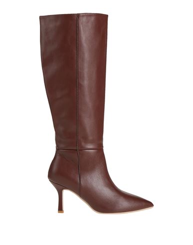 Francesco Milano Woman Knee Boots Brown Size 10 Soft Leather