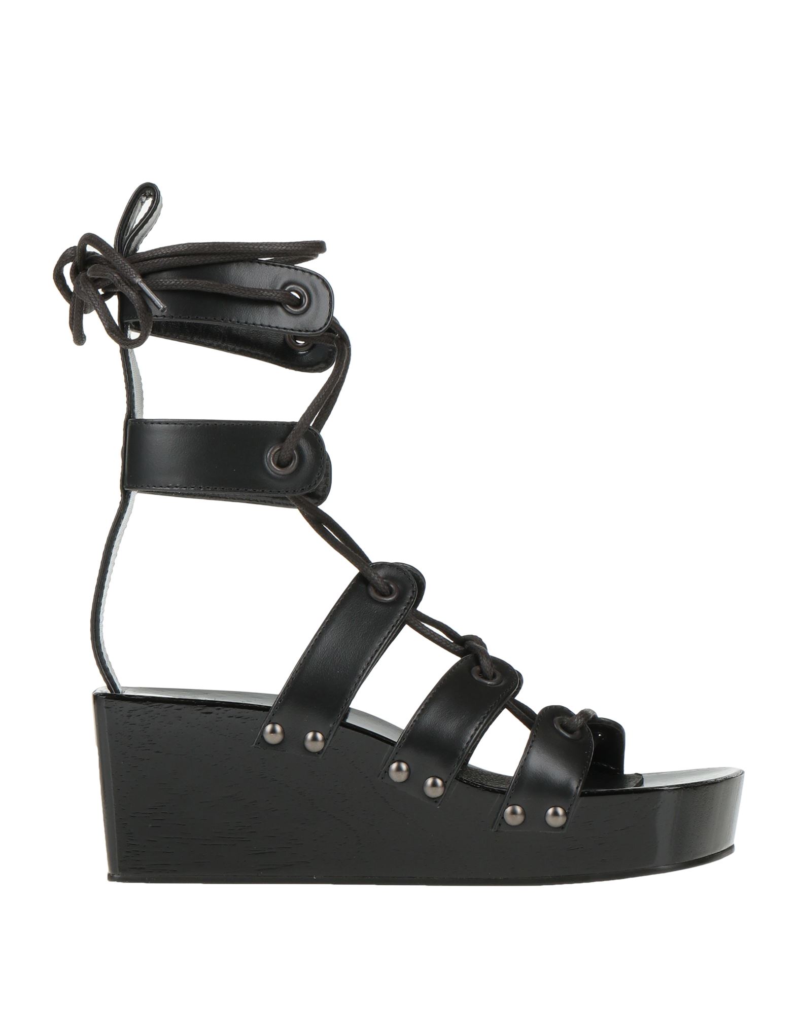 Shop Rabanne Woman Sandals Black Size 8 Soft Leather