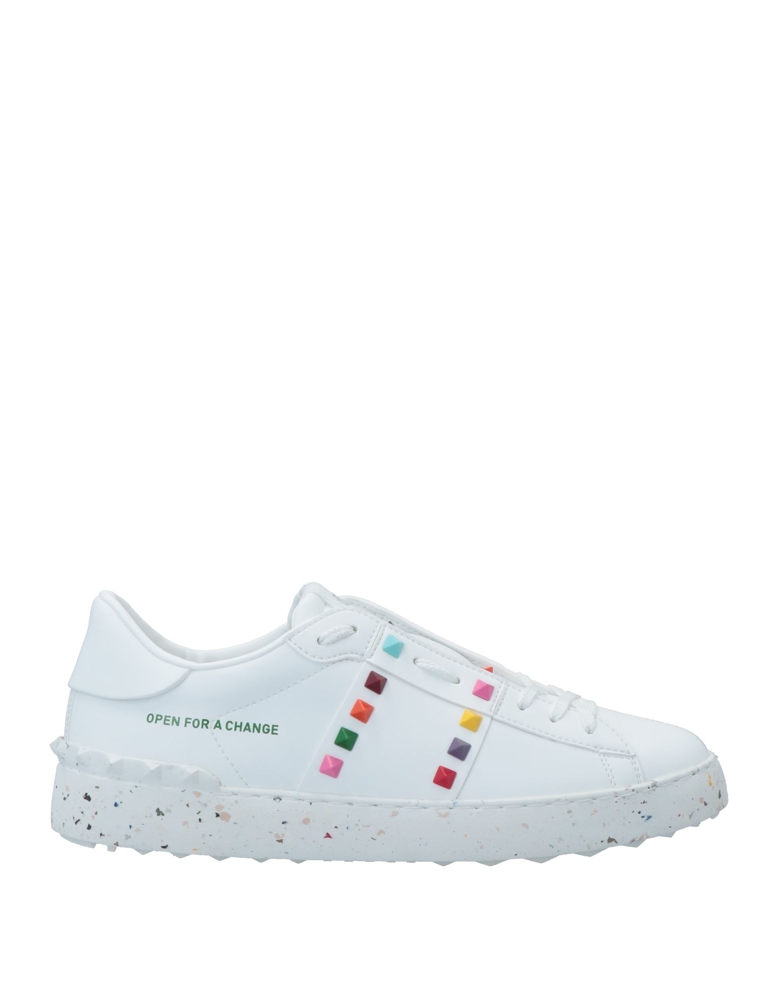 Valentino Open For A Change Rockstud Low-top Sneakers In White