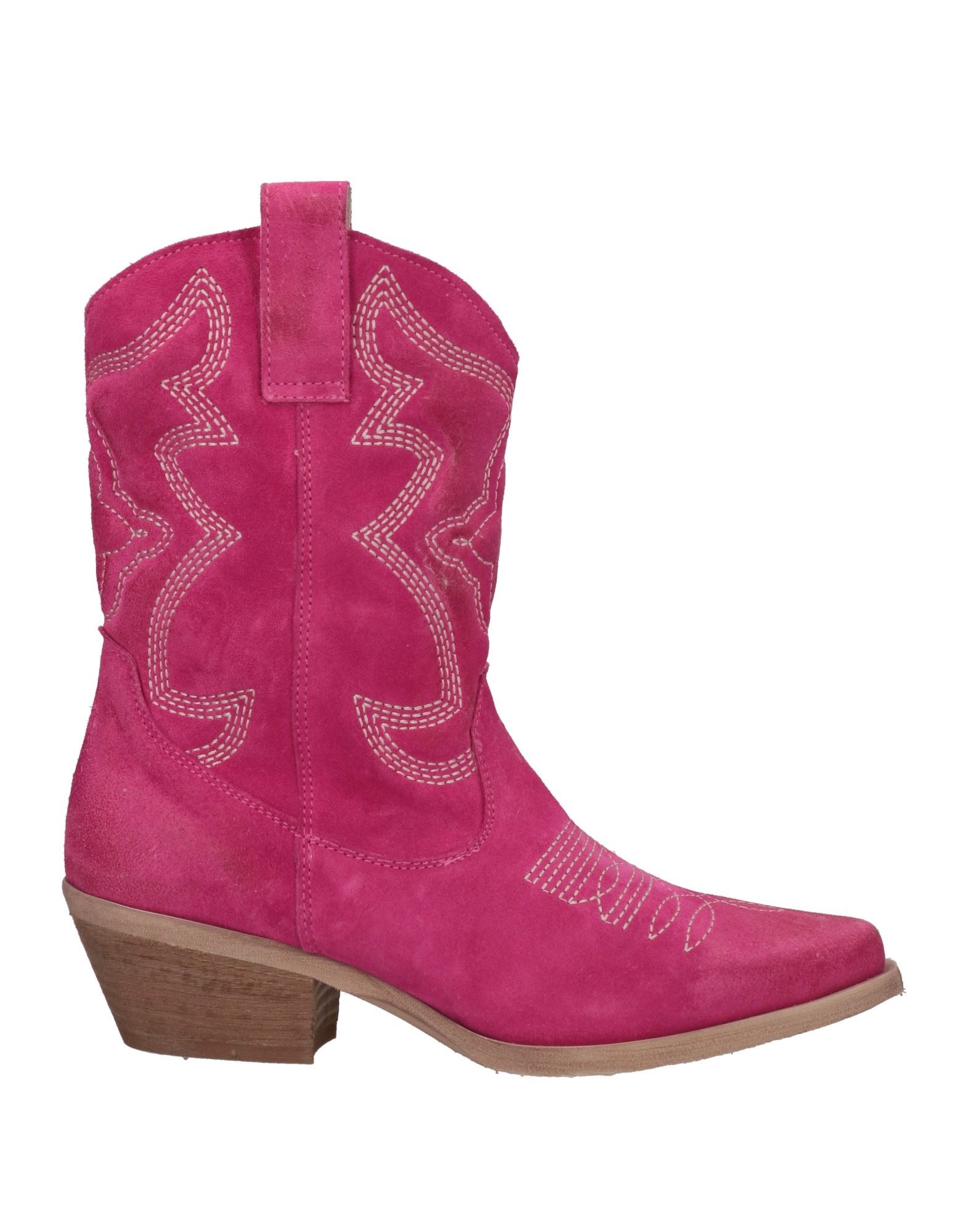 Metisse Ankle Boots In Fuchsia