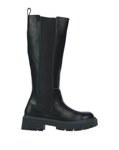Francesco Milano Woman Boot Black Size 8 Soft Leather, Textile Fibers