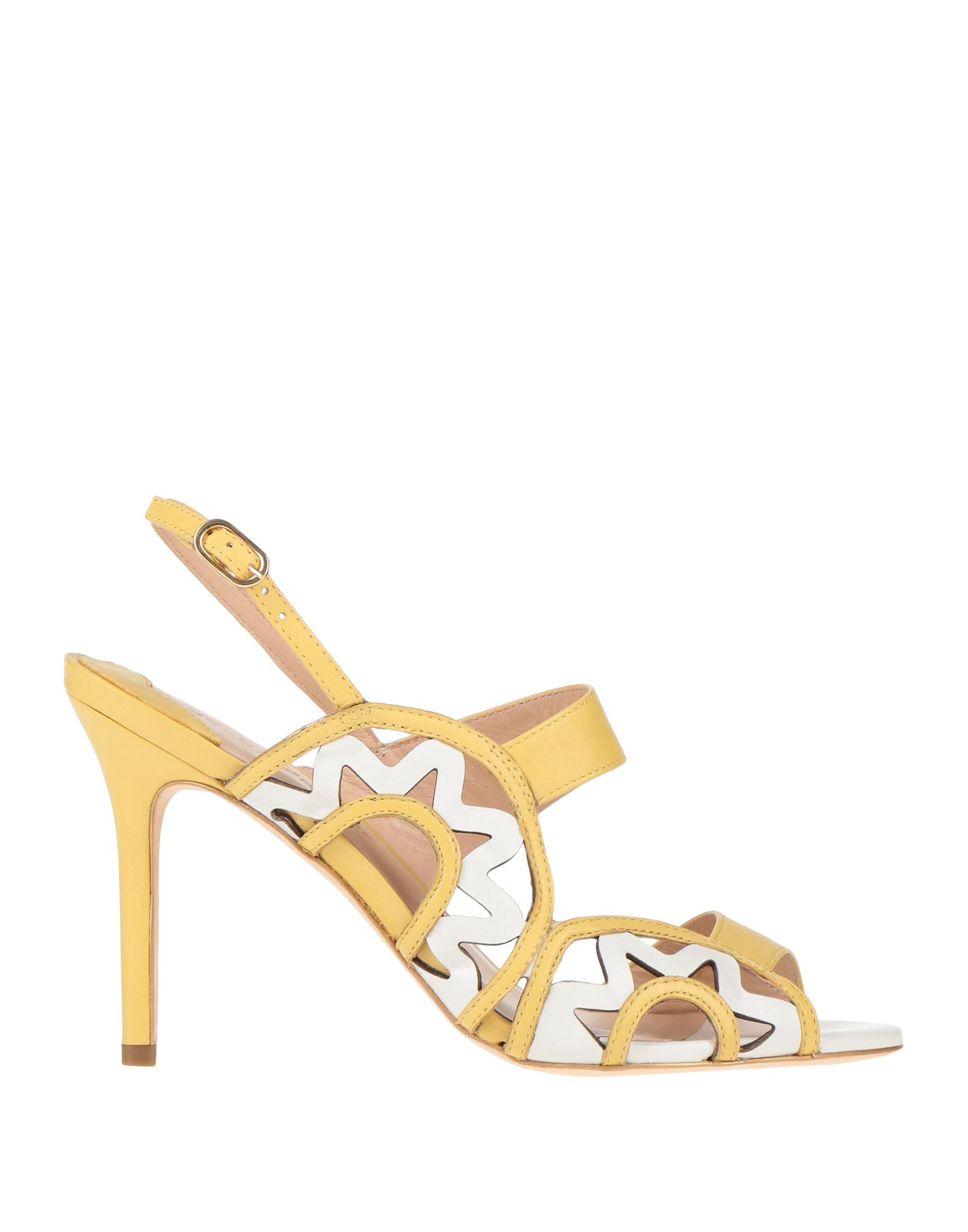 Gold & Rouge Woman Sandals Yellow Size 8 Soft Leather