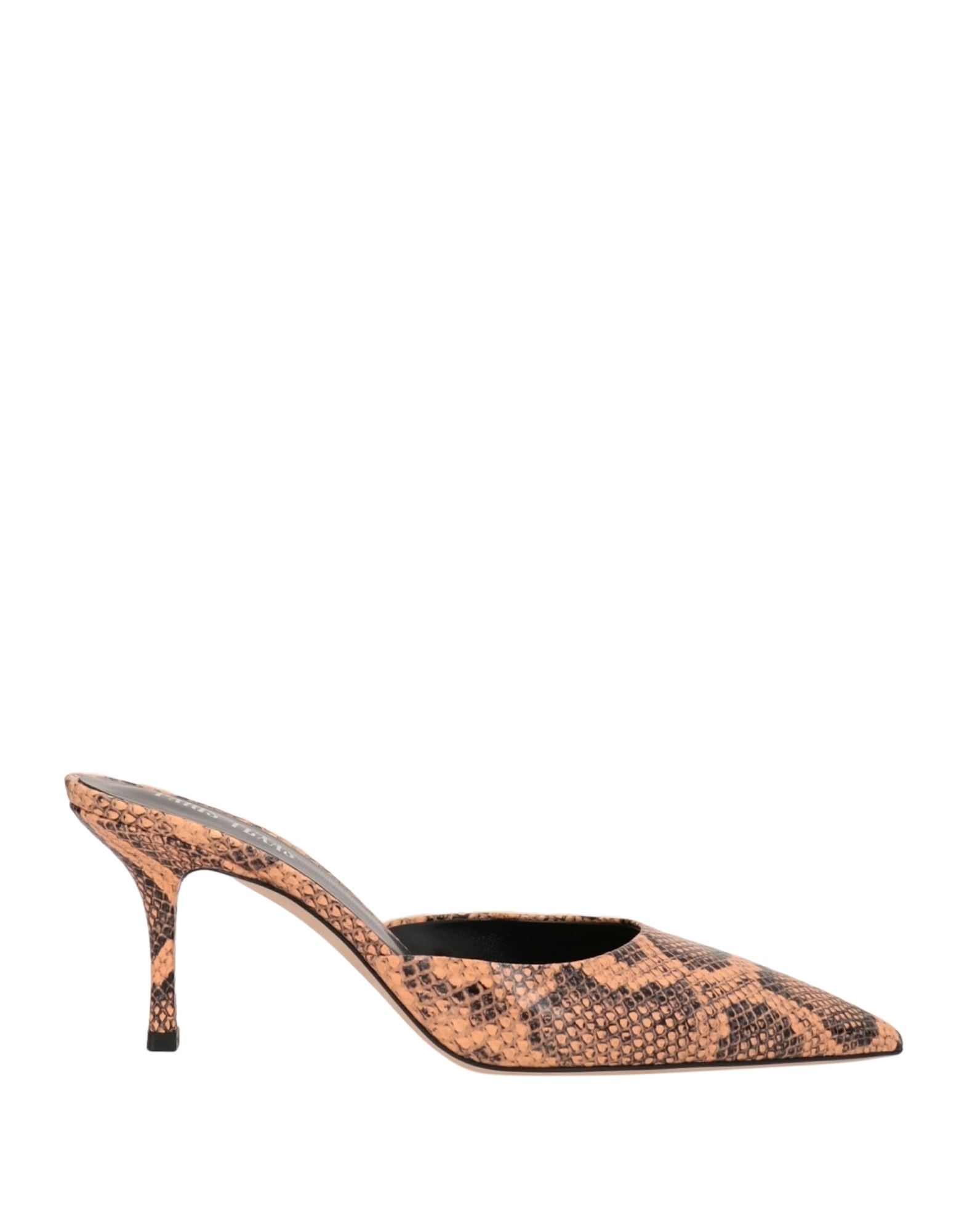 Paris Texas Kitty Leather Mule In Orange