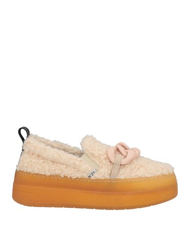 N°21 Woman Sneakers Ivory Size 6 Shearling In White