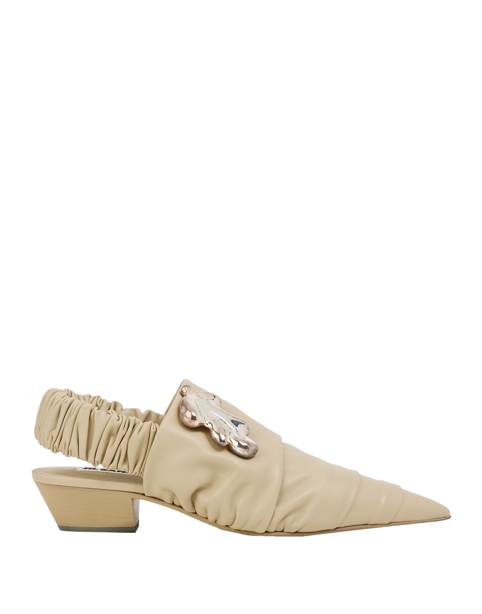 Jil Sander Woman Mules & Clogs Beige Size 11 Soft Leather