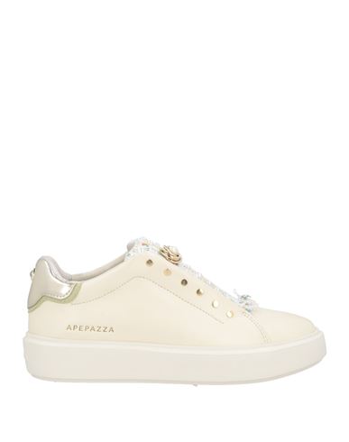 Apepazza Woman Sneakers Cream Size 7 Textile Fibers In White