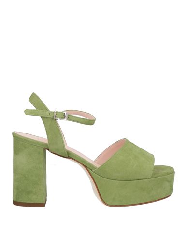 Luca Valentini Woman Sandals Light Green Size 5 Soft Leather