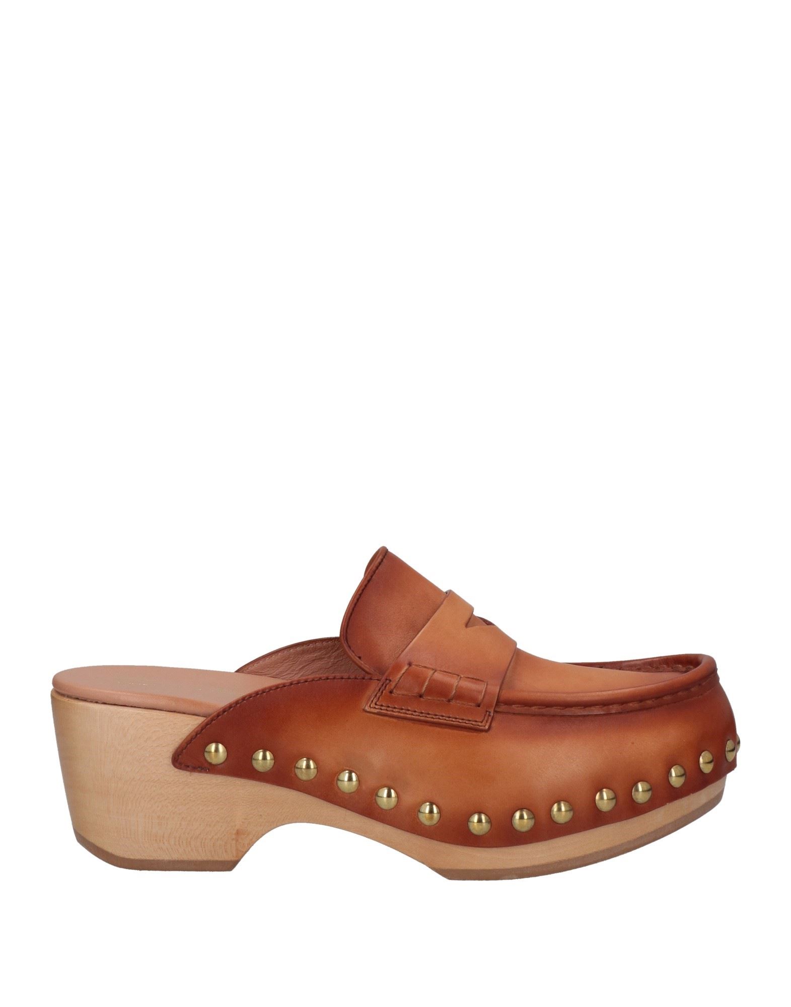 Santoni Woman Mules & Clogs Tan Size 7 Soft Leather In Brown