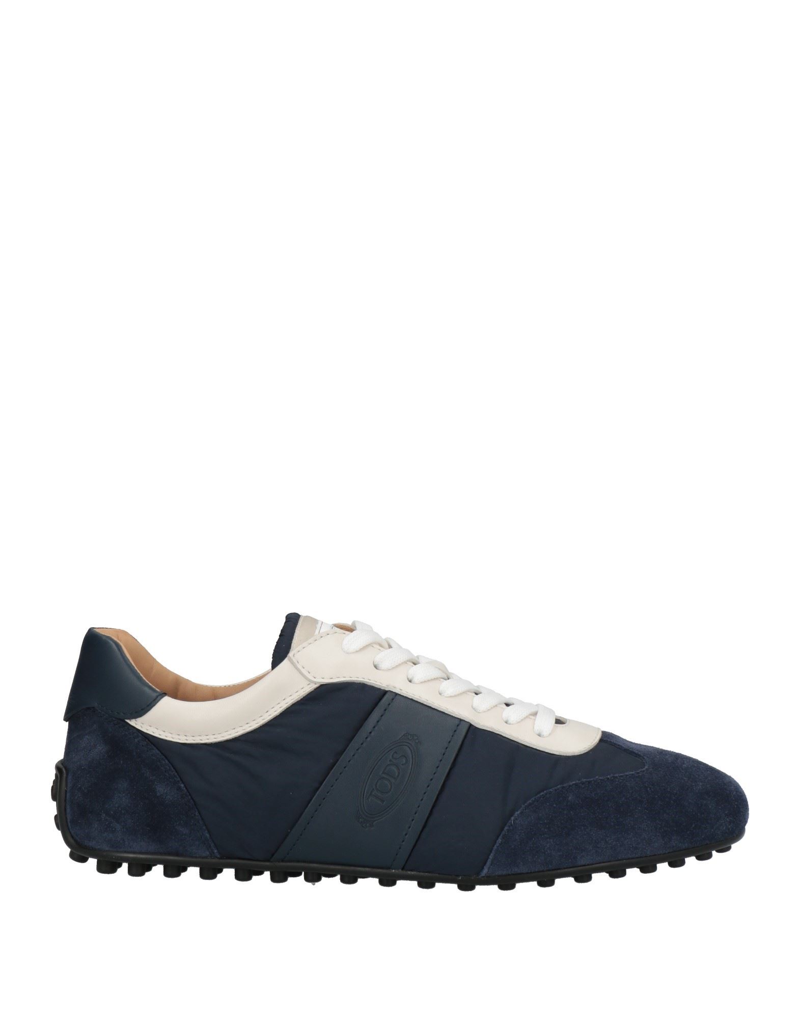 Tod's Man Sneakers Navy Blue Size 7 Soft Leather, Textile Fibers