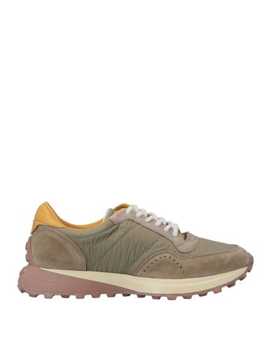 Na1964 Man Sneakers Khaki Size 8 Soft Leather, Textile Fibers In Beige