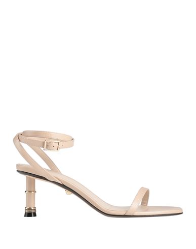 Alevì Milano Aleví Milano Woman Sandals Beige Size 10 Calfskin In Gold