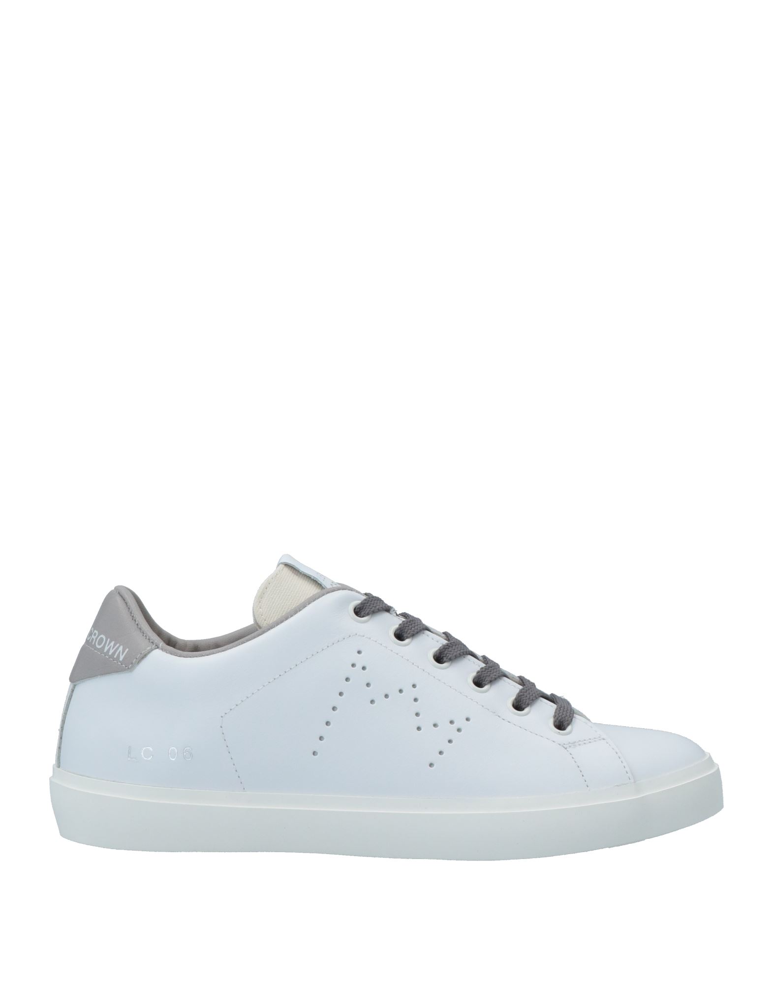 Leather Crown Sneakers In White