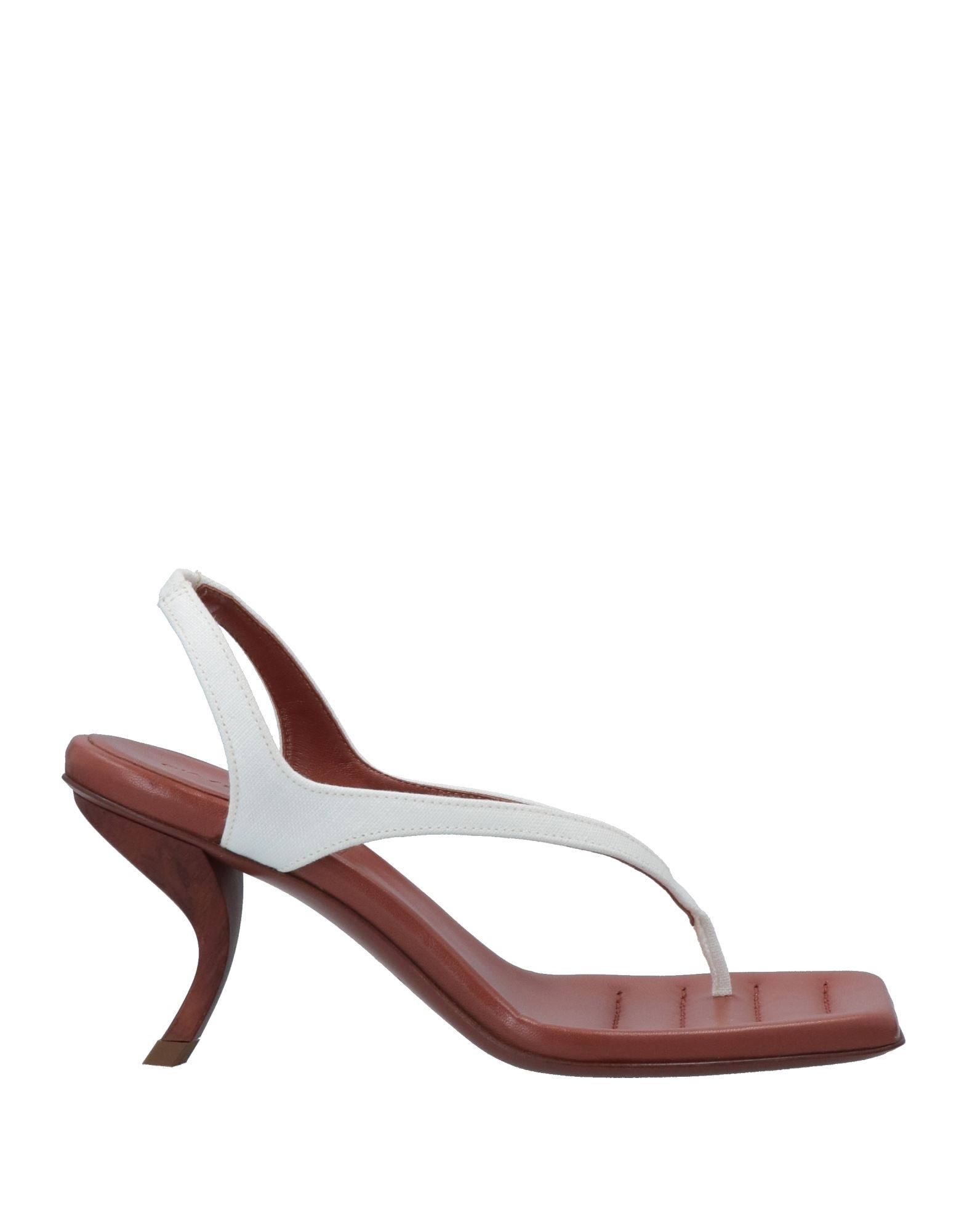 Gia Rhw Toe Strap Sandals In Off White