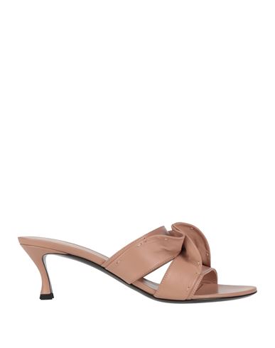 Shop Valentino Garavani Woman Sandals Light Brown Size 8 Soft Leather In Beige