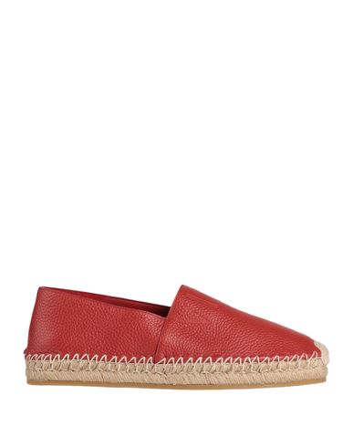 Valentino Garavani Man Espadrilles Brick Red Size 9 Soft Leather
