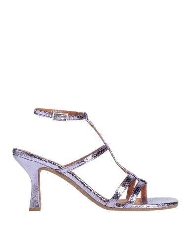 Lorenzo Mari Woman Sandals Lilac Size 7 Soft Leather In Purple