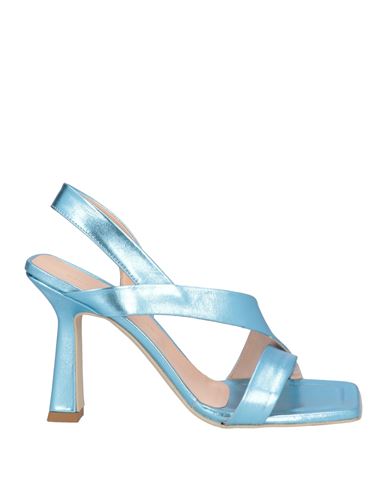 Shop Sergio Cimadamore Woman Sandals Light Blue Size 8 Soft Leather