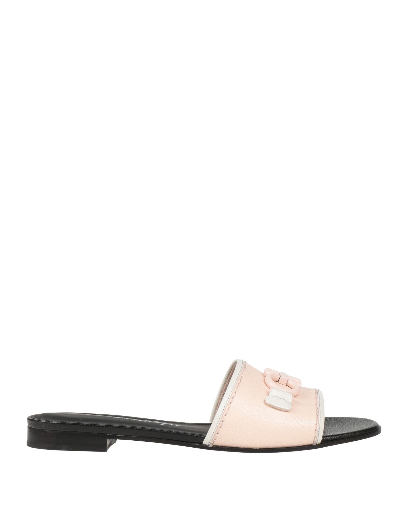 Ferragamo Woman Sandals Light Pink Size 7.5 Soft Leather In Pink Lemonade