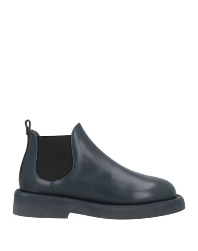 Marsèll Gomme Woman Ankle Boots Midnight Blue Size 8 Calfskin In Black