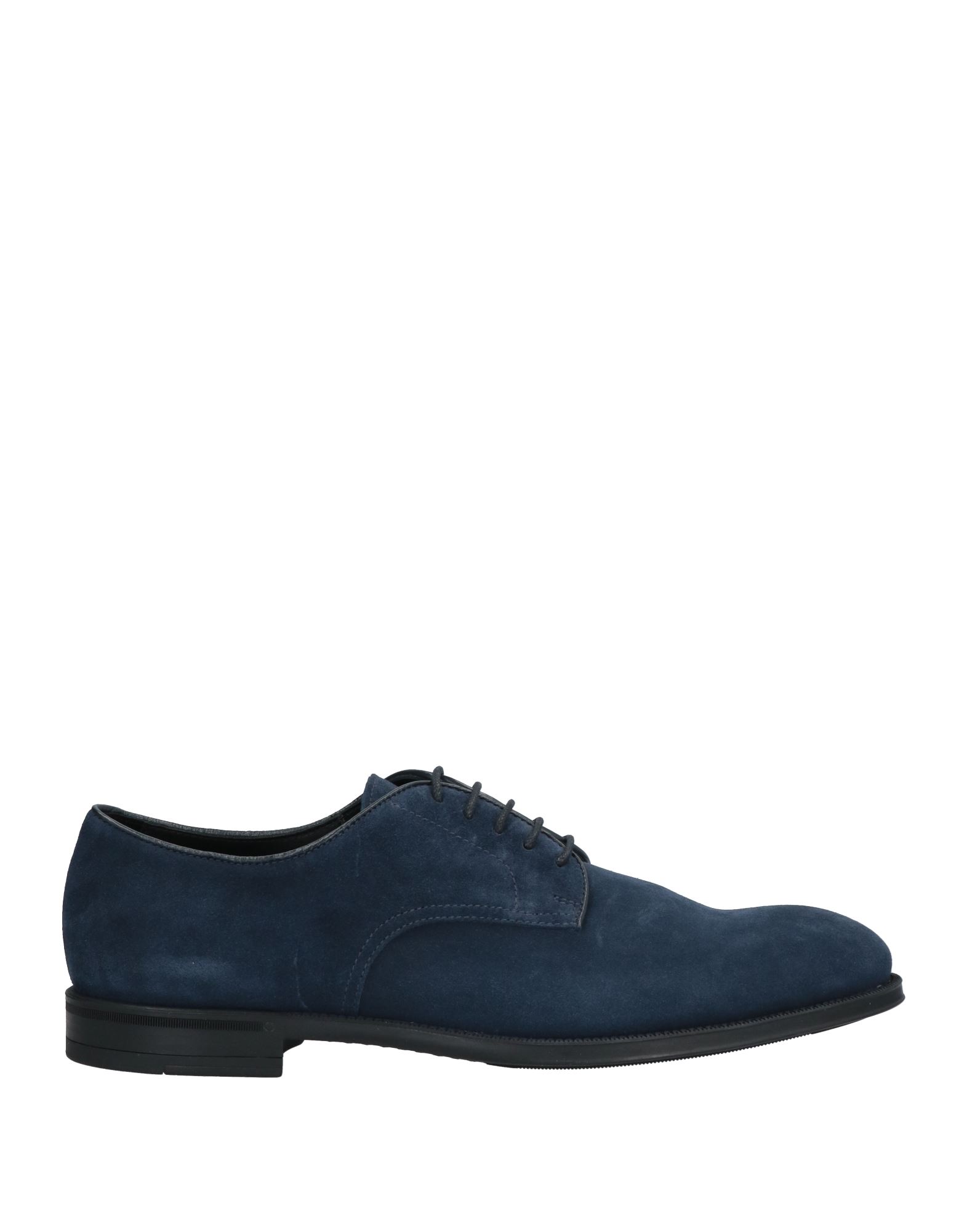 Doucal's Man Lace-up Shoes Navy Blue Size 8 Soft Leather