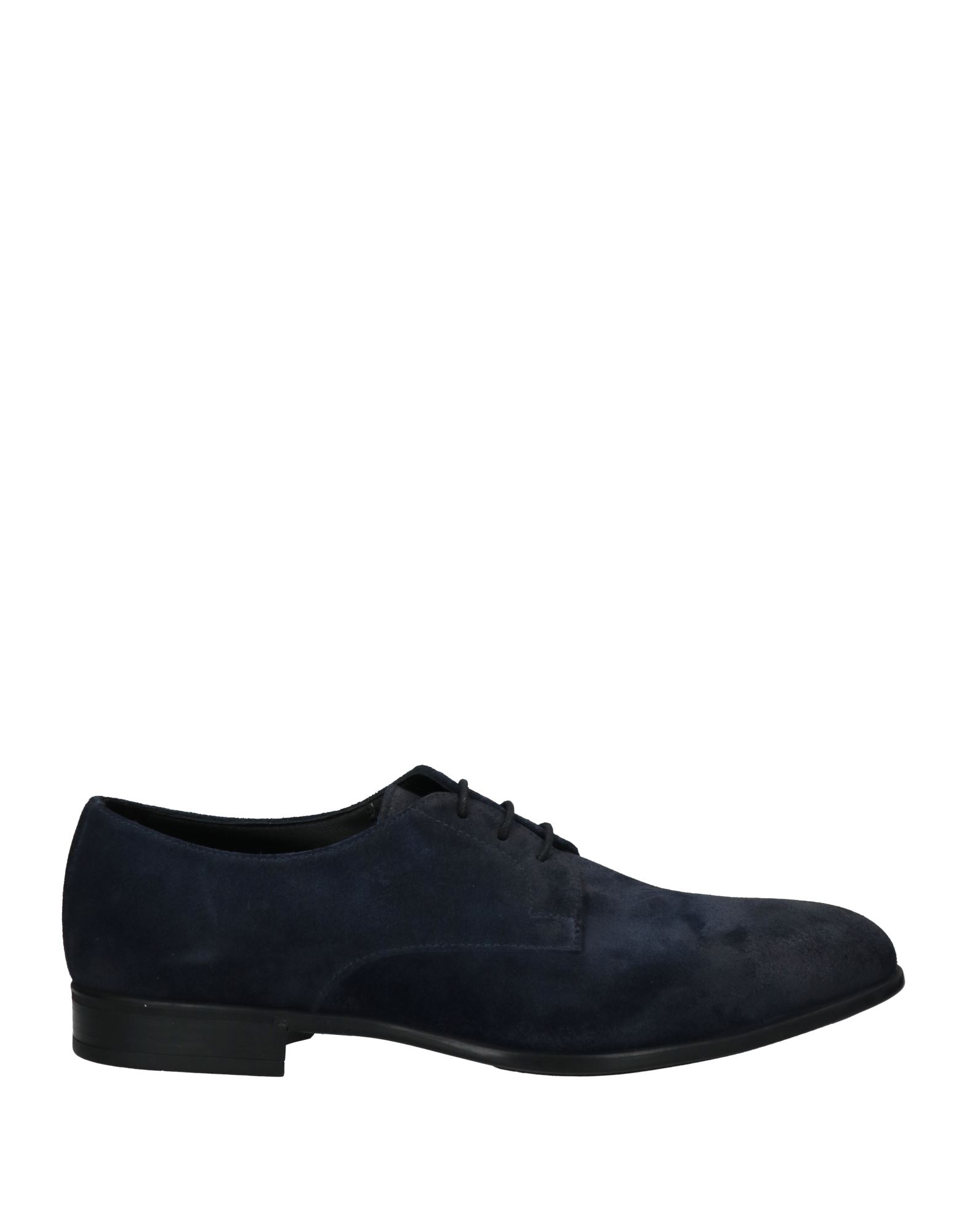 Doucal's Man Lace-up Shoes Midnight Blue Size 11 Soft Leather In Blue