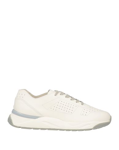 Santoni Man Sneakers White Size 9 Soft Leather
