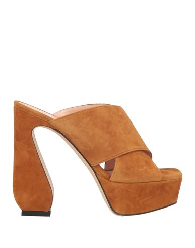 Si Rossi By Sergio Rossi Woman Sandals Tan Size 7.5 Soft Leather In Brown