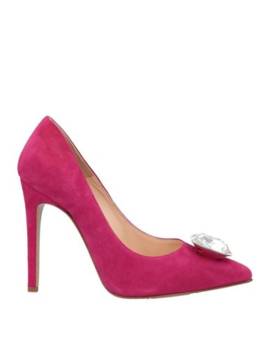 Vivian Woman Pumps Fuchsia Size 5 Soft Leather In Pink