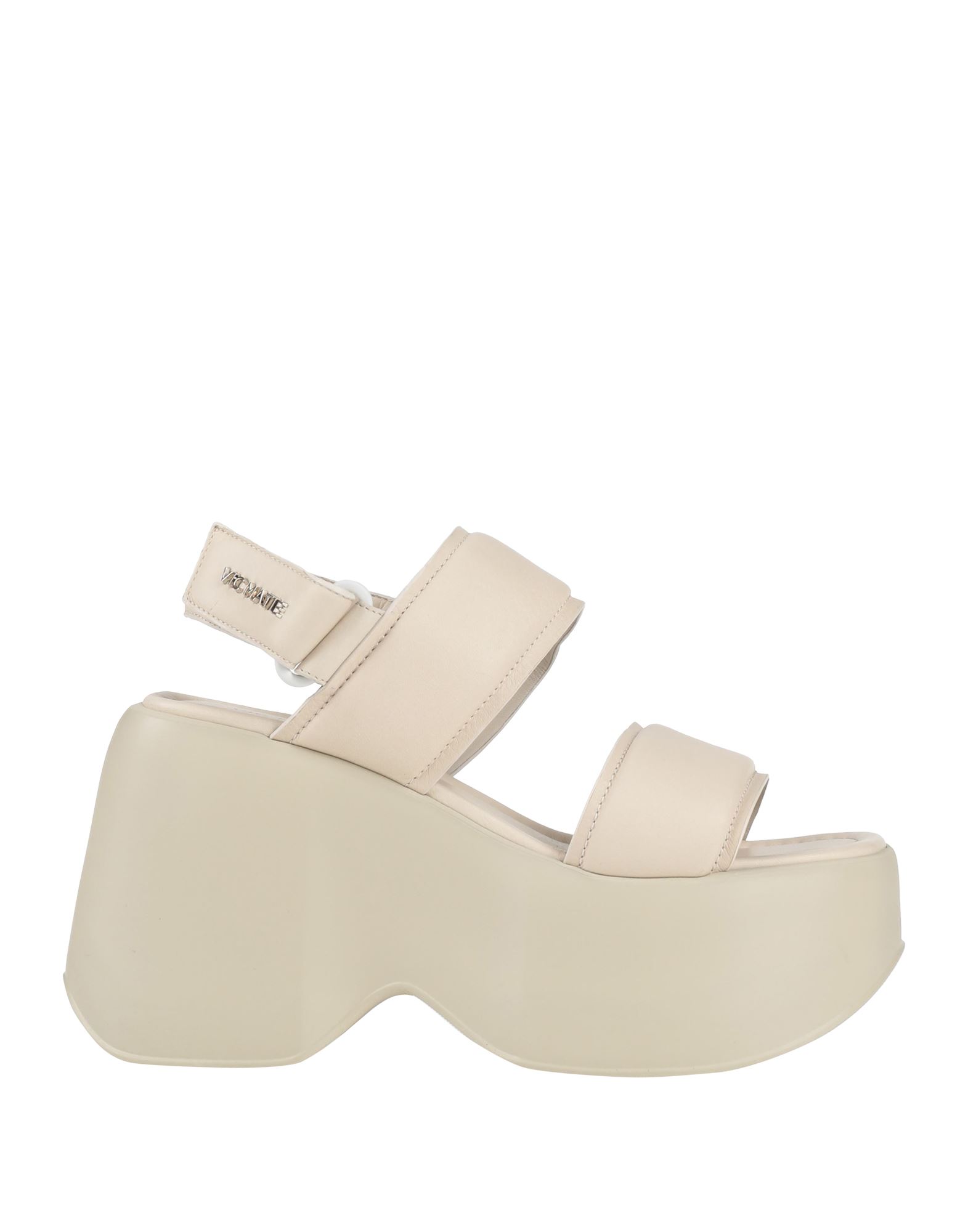 Shop Vic Matie Vic Matiē Woman Sandals Ivory Size 8 Soft Leather In White
