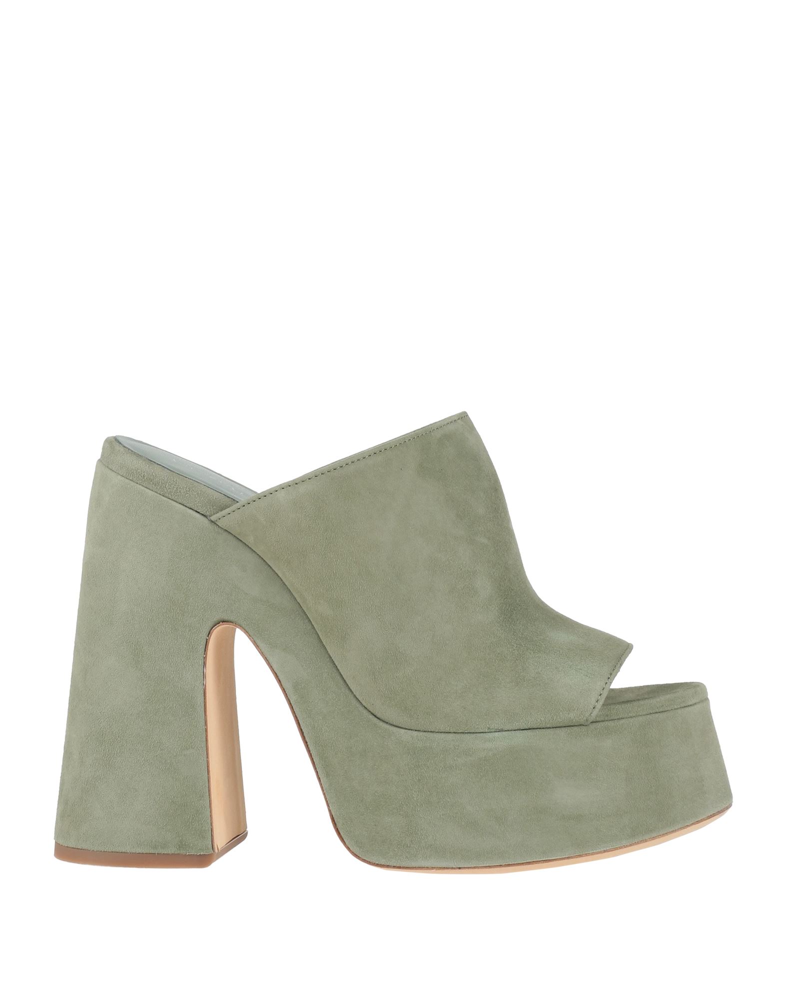 VIC MATIE VIC MATIĒ WOMAN SANDALS LIGHT GREEN SIZE 8 LEATHER 