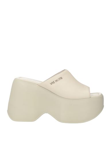 Shop Vic Matie Vic Matiē Woman Sandals Ivory Size 9 Leather In White