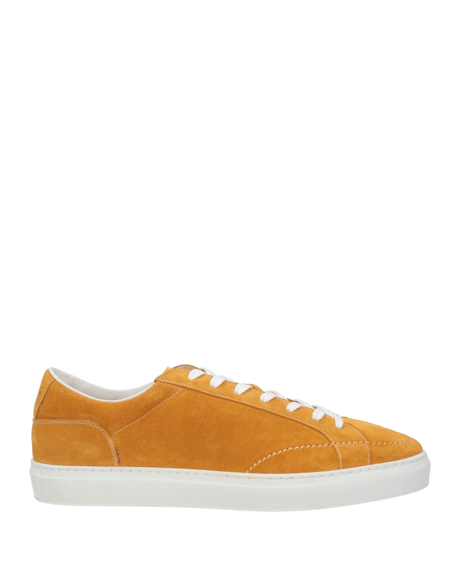 Doucal's Man Sneakers Ocher Size 11 Soft Leather In Yellow