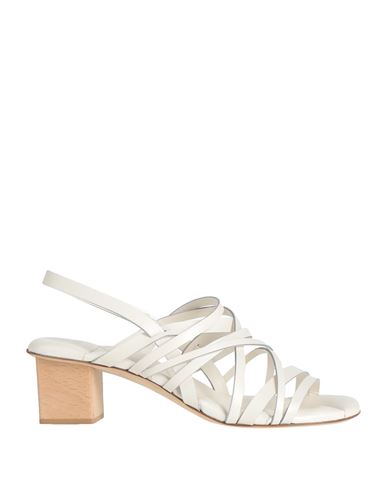 Del Carlo Woman Sandals Off White Size 6 Soft Leather