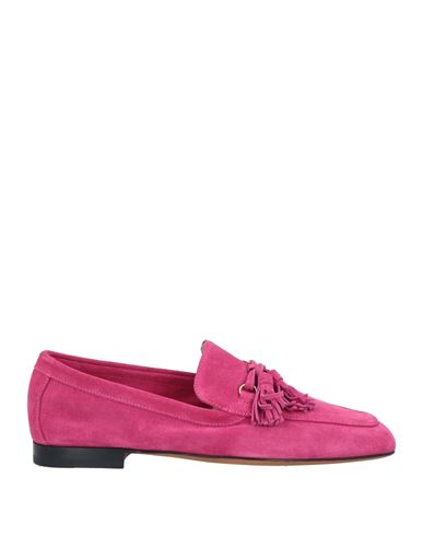 Shop Doucal's Woman Loafers Magenta Size 8 Soft Leather