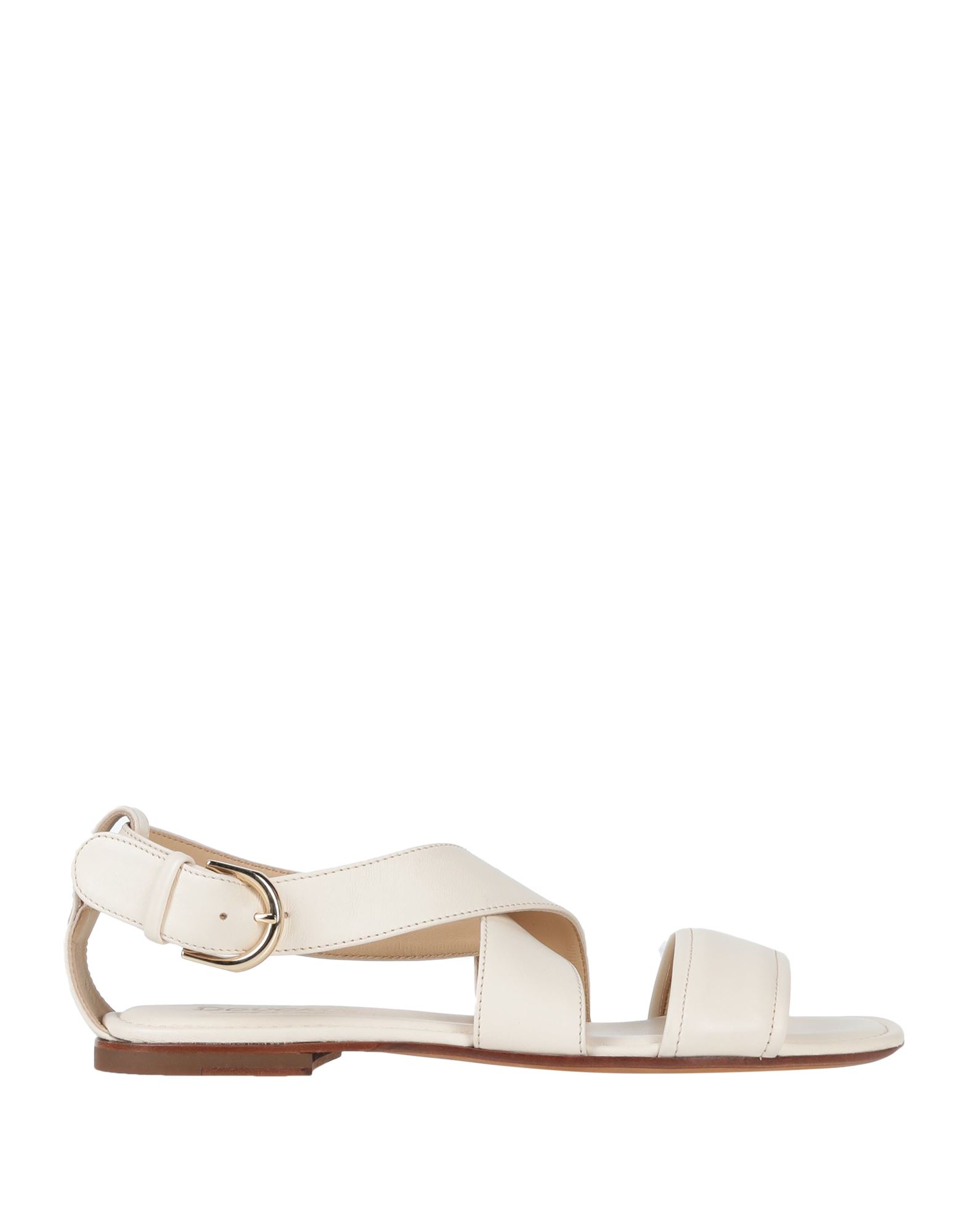 Doucal's Woman Sandals Ivory Size 7 Soft Leather In White