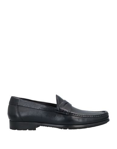 Santoni Man Loafers Navy Blue Size 6.5 Soft Leather