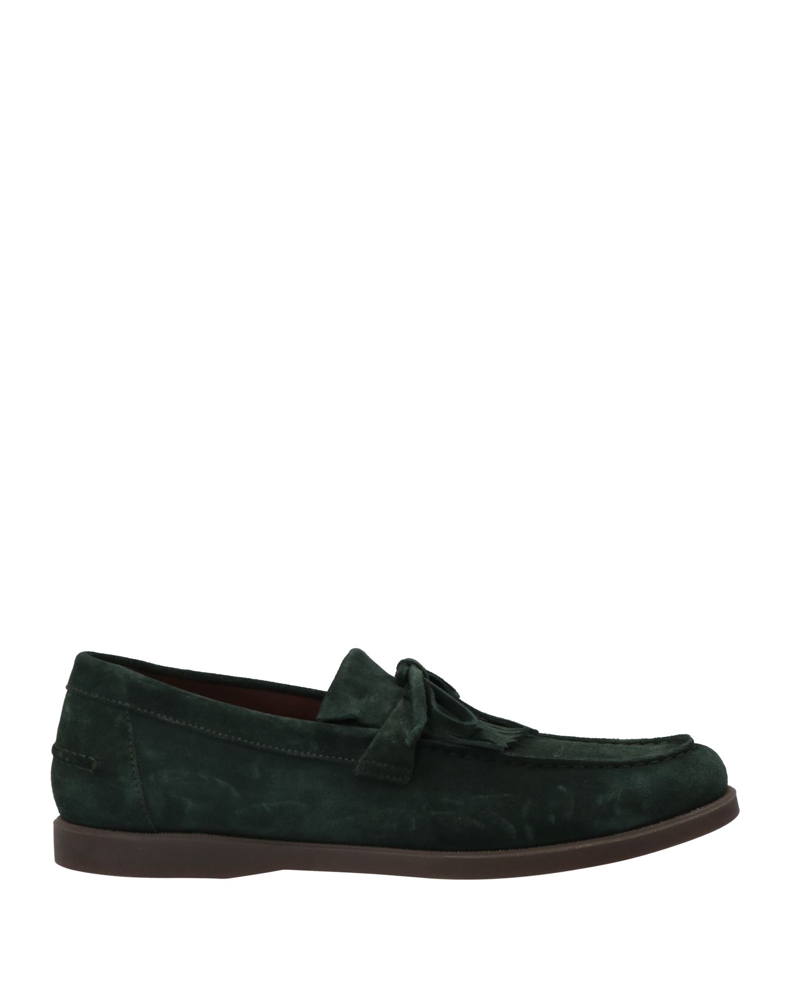 Doucal's Man Loafers Dark Green Size 7 Soft Leather